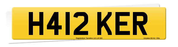 Registration number H412 KER